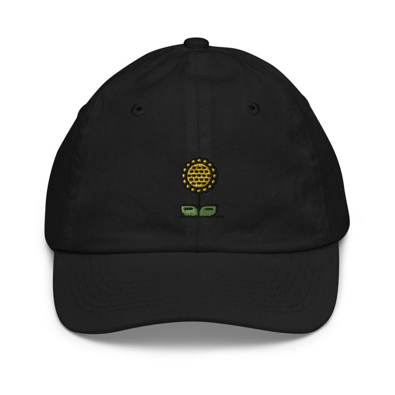 Sunflower Youth Baseball Cap – Embroidered Kids Adjustable Hat