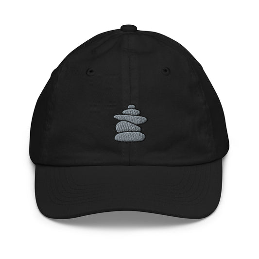 Black Youth Baseball Cap – Embroidered Kids Hat